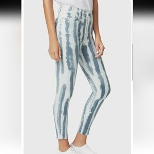 JOE'S FLAWLESS THE CHARLIE HI-RISE RAW HEM SKINNY STRETCH JEANS TIE DYE Sz 29